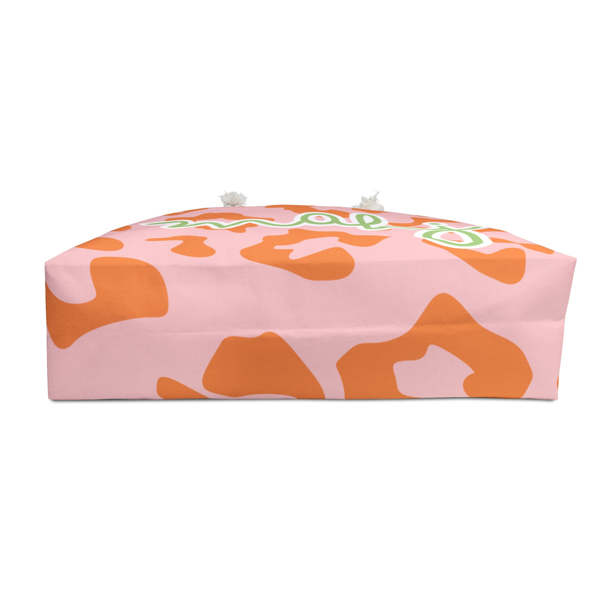 Mahjong Leopard Print Tote Bag — Pink & Orange