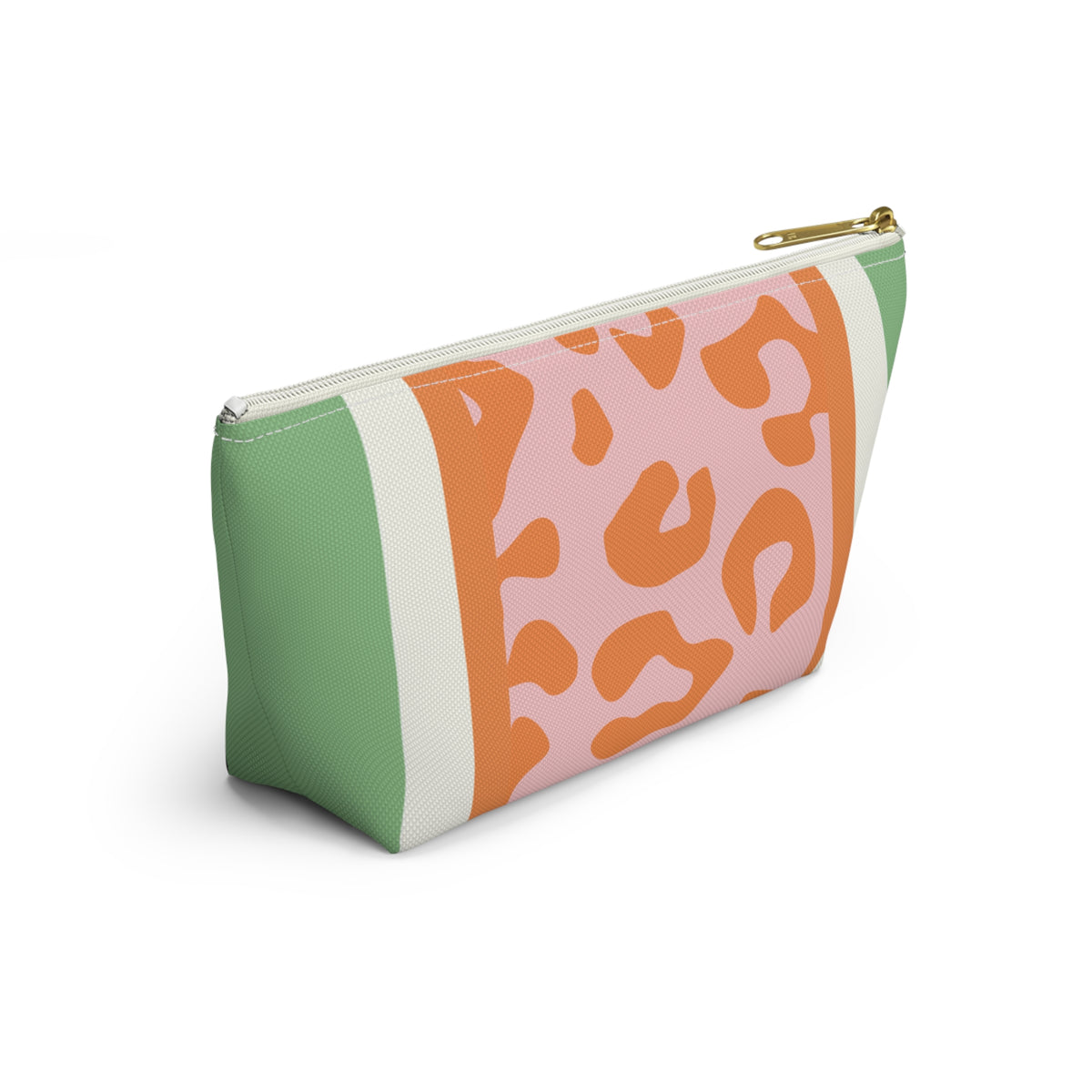 Mahjong Leopard Tile Pouch — Colorblock Bag with T‑Bottom
