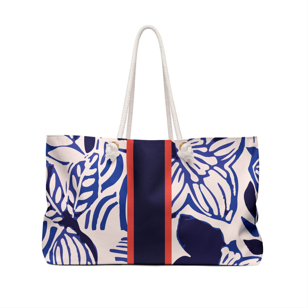Mahjong Tote Bag- Navy Botanical