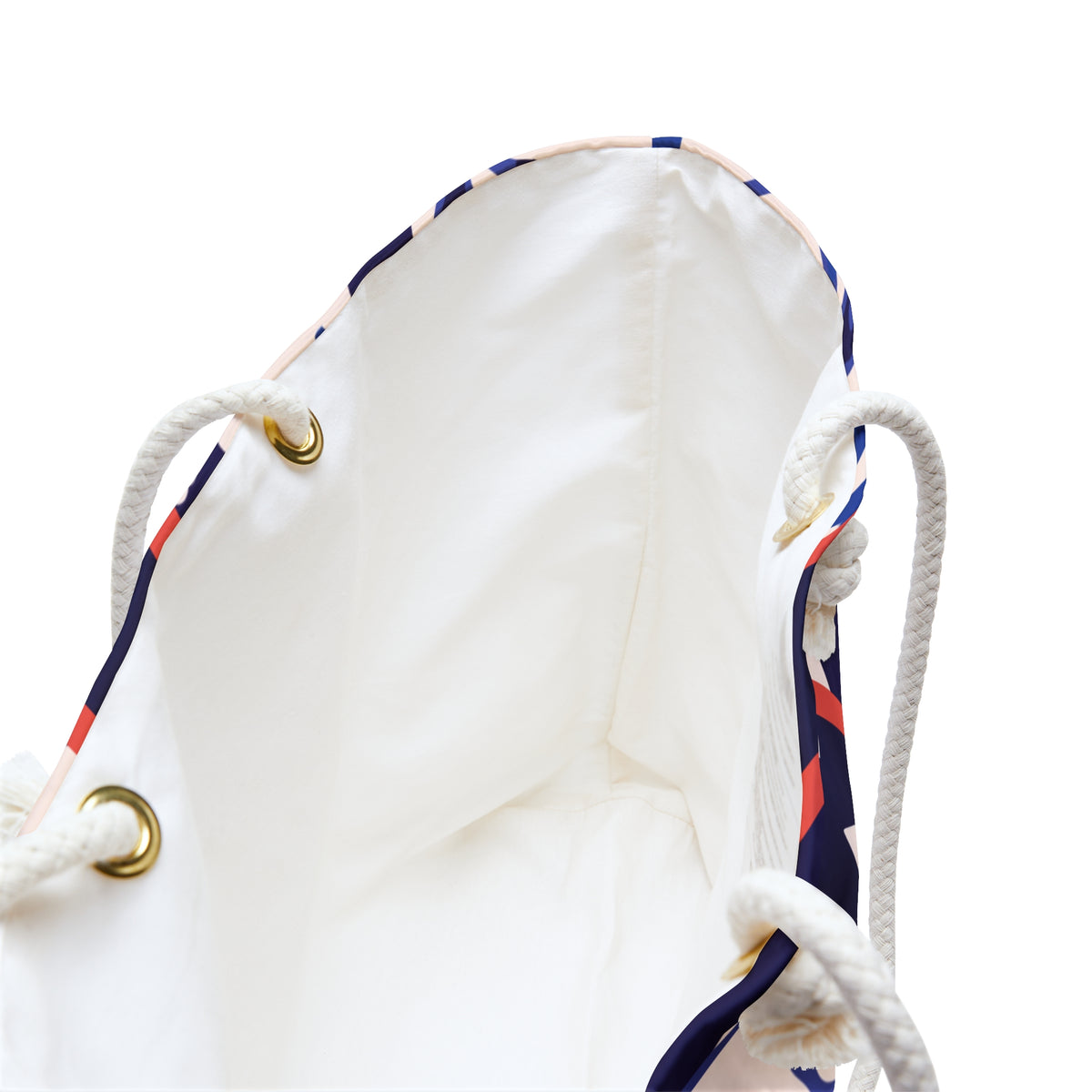Mahjong Tote Bag- Navy Botanical