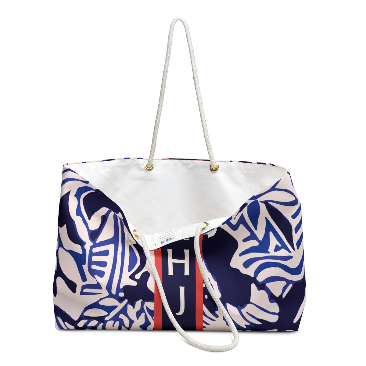 Mahjong Tote Bag- Navy Botanical