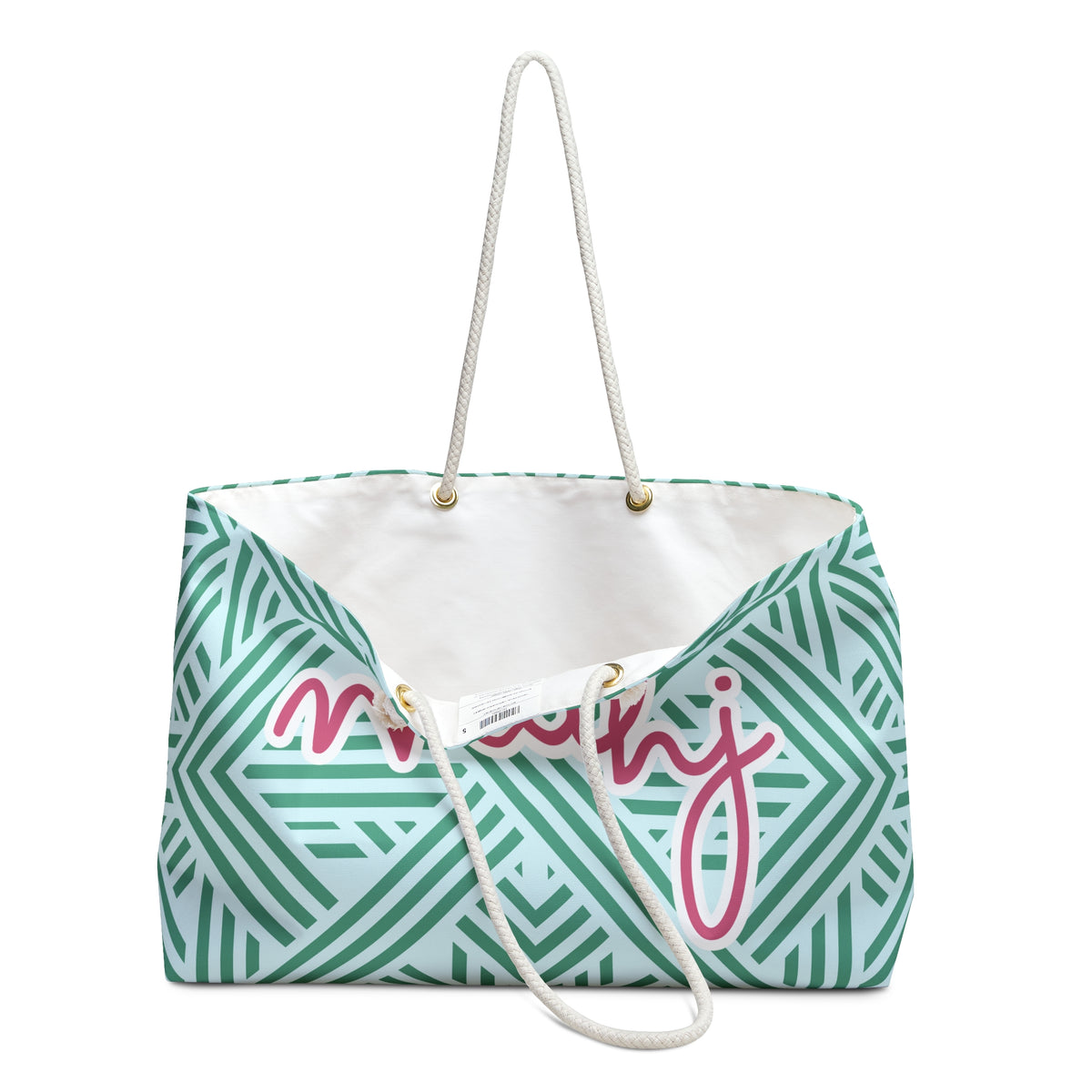 Mahjong Trellis Print Tote Bag