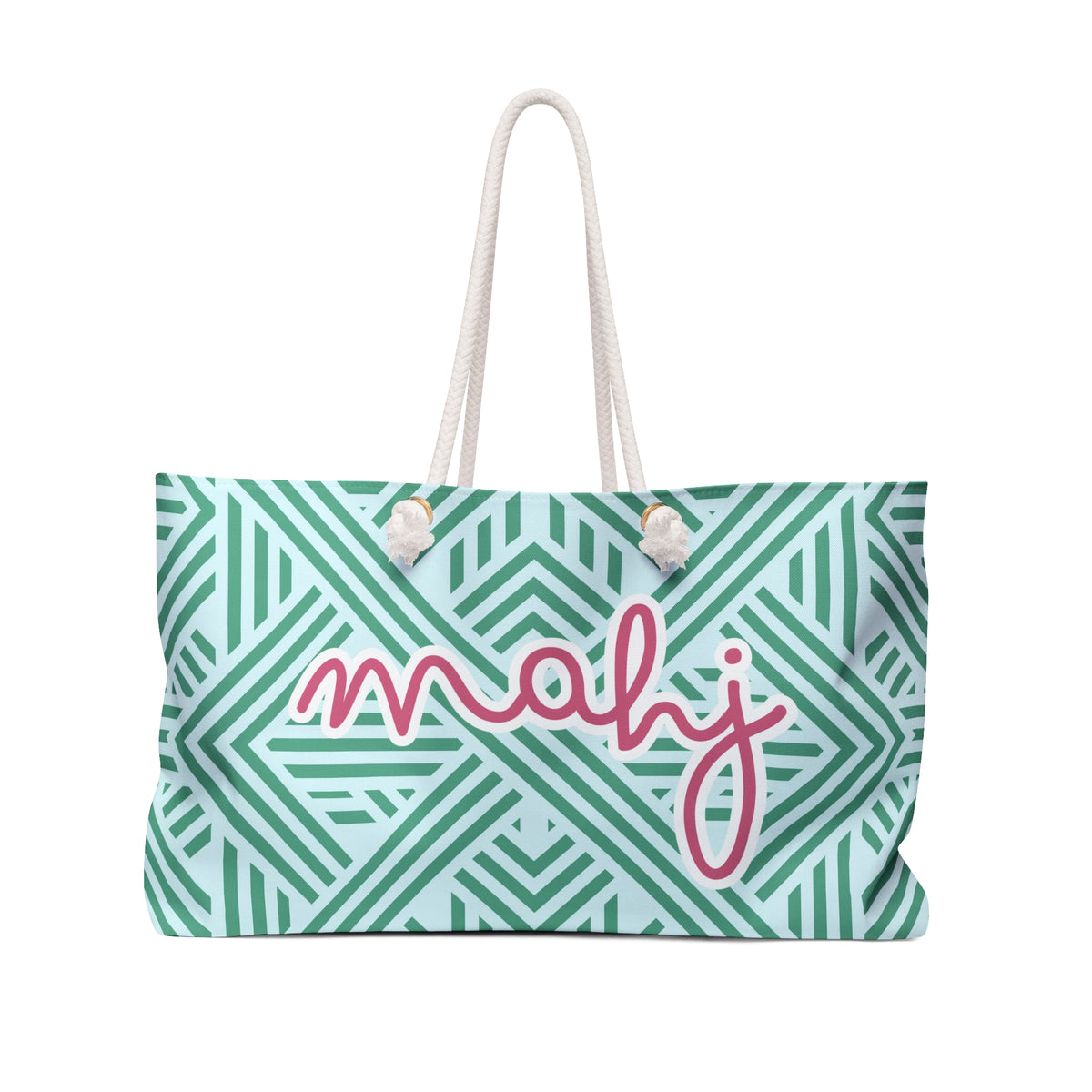 Mahjong Trellis Print Tote Bag