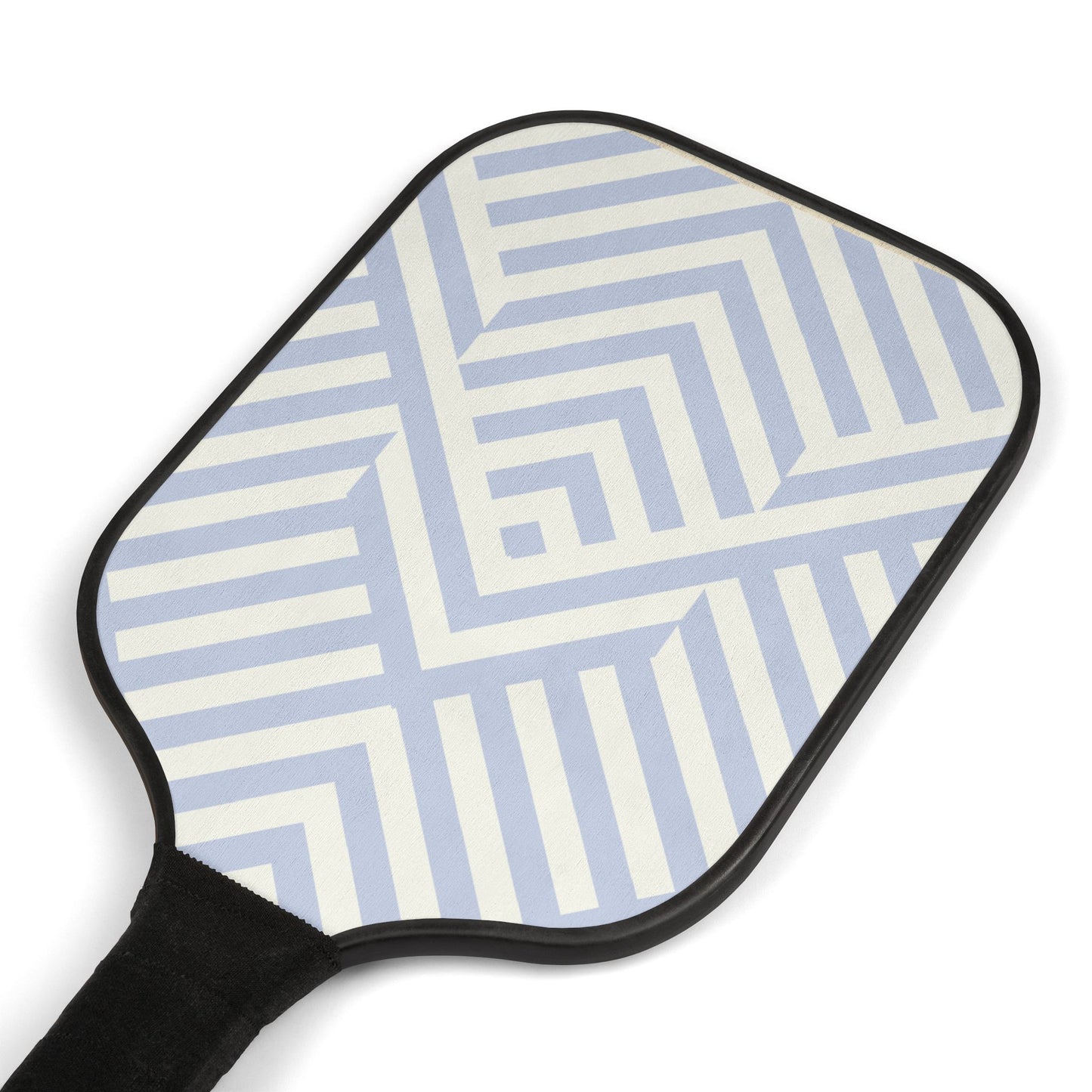 Blue & White Geo Pickleball Paddles Set — Stylish Paddle Kit with Balls