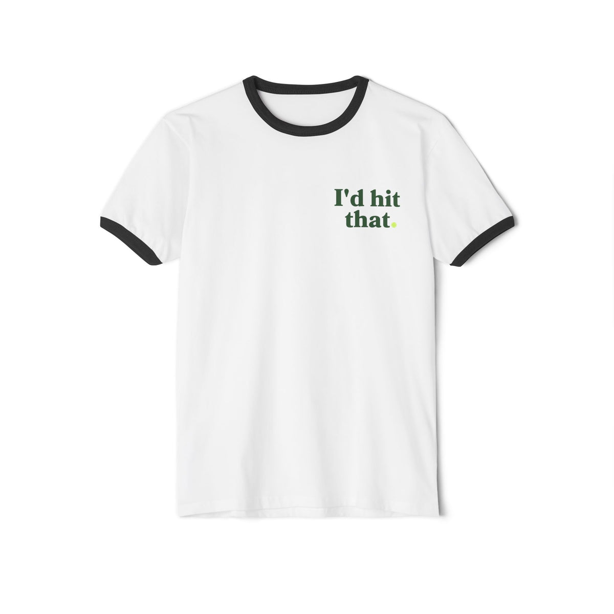 Pickleball Retro Ringer T-Shirt — “I'd Hit That”