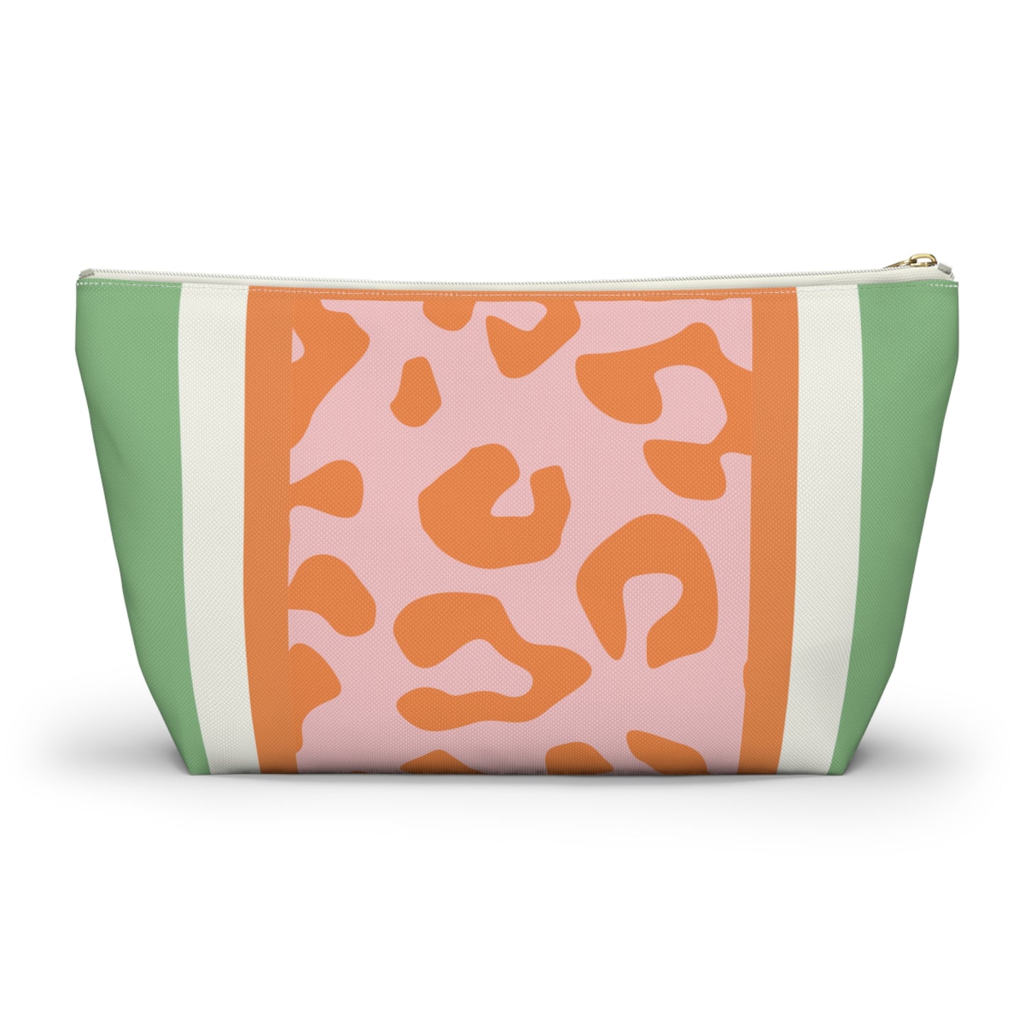 Mahjong Leopard Tile Pouch — Colorblock Bag with T‑Bottom