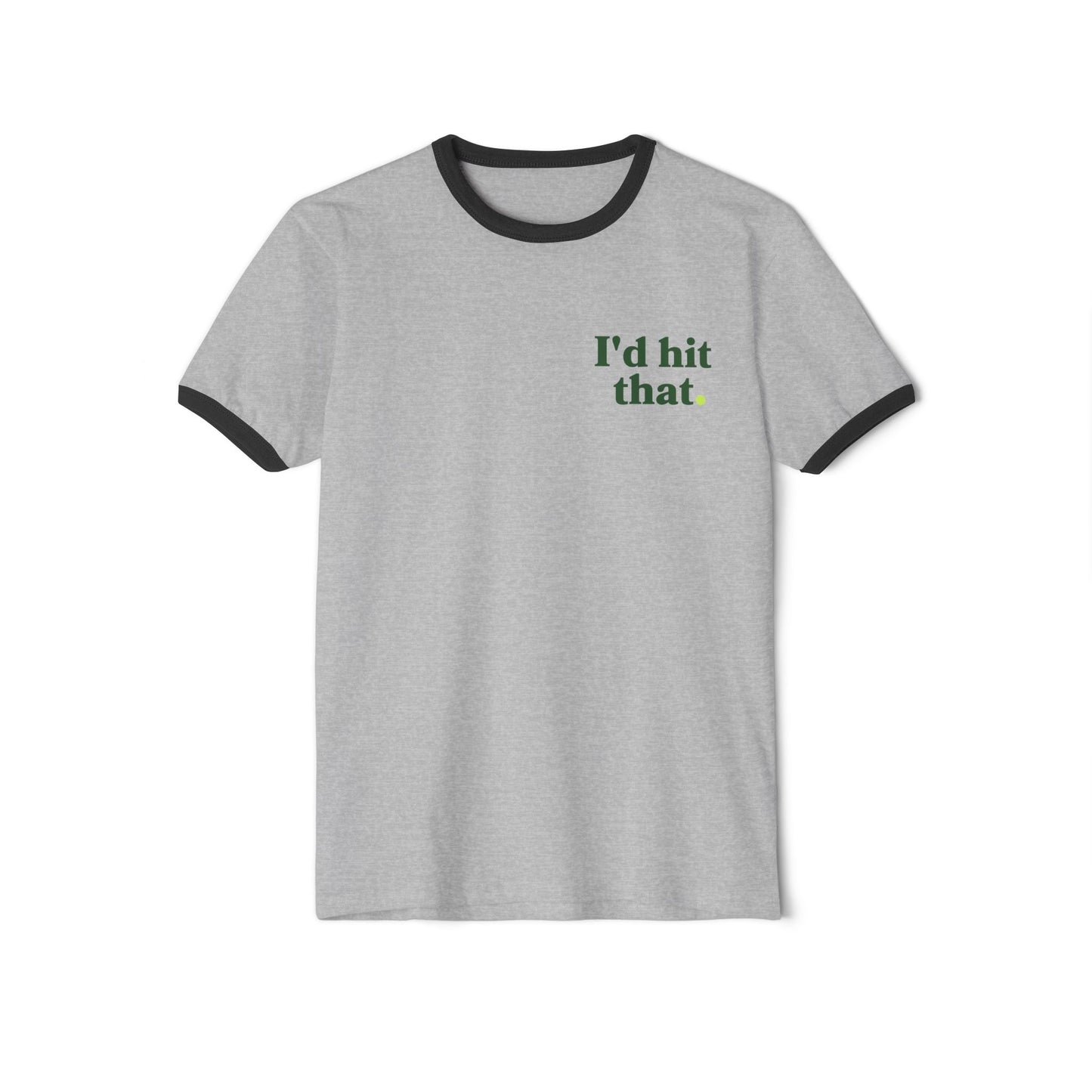 Pickleball Retro Ringer T-Shirt — “I'd Hit That”