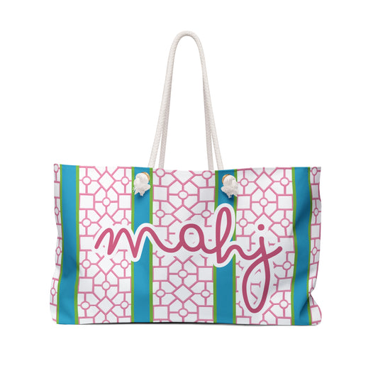 Mahjong Tote Bag- Berry
