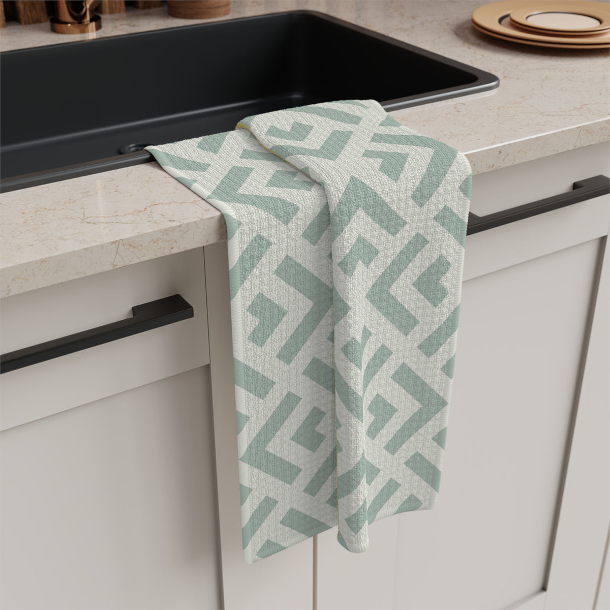 Funny Retro Quote Holiday Tea Towel — “Hoe Hoe Hoe”