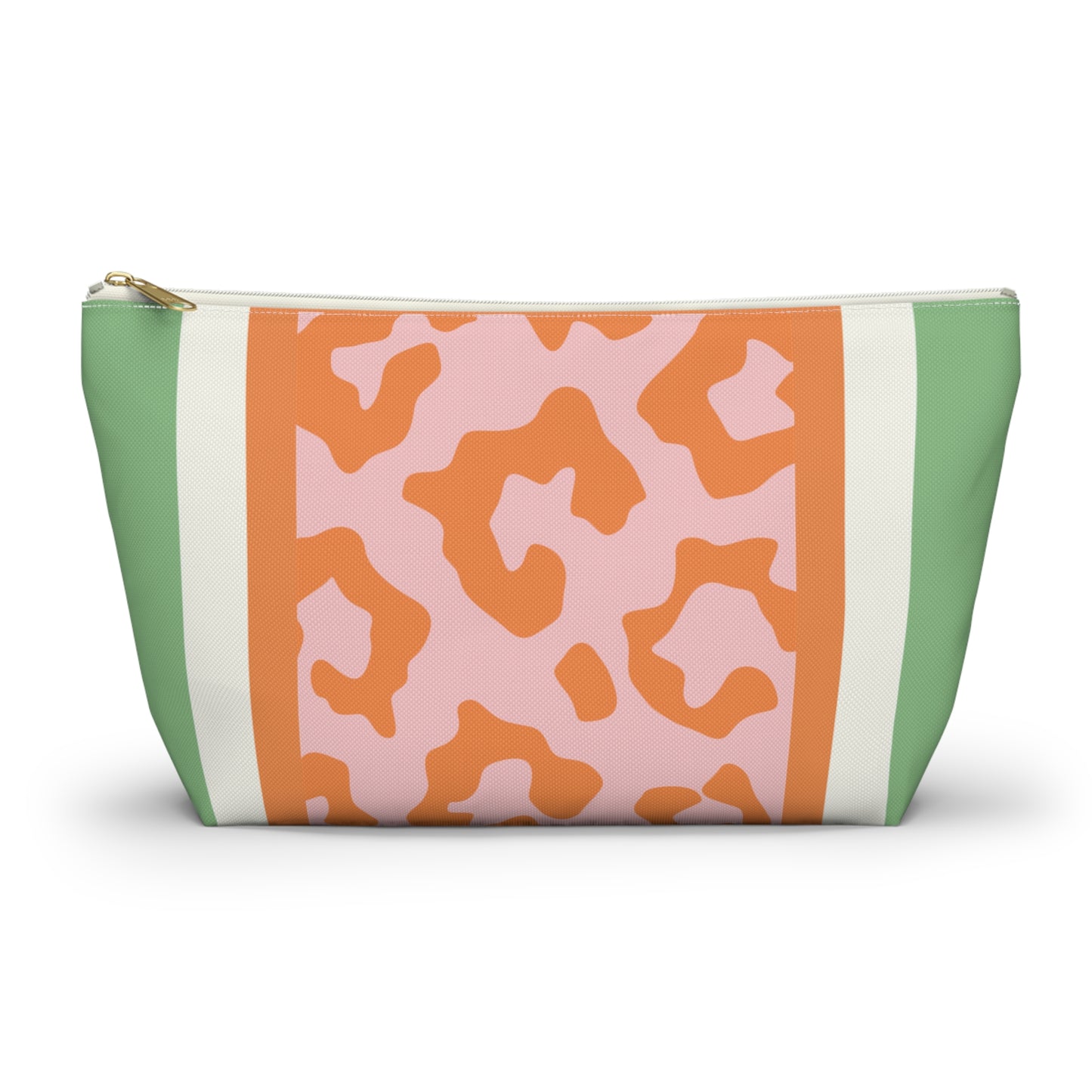 Mahjong Leopard Tile Pouch — Colorblock Bag with T‑Bottom