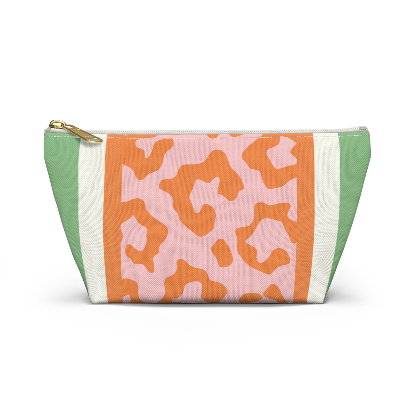Mahjong Leopard Tile Pouch — Colorblock Bag with T‑Bottom