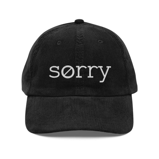 Embroidered Corduroy Cap- (Not) Sorry Pickleball Vintage Style