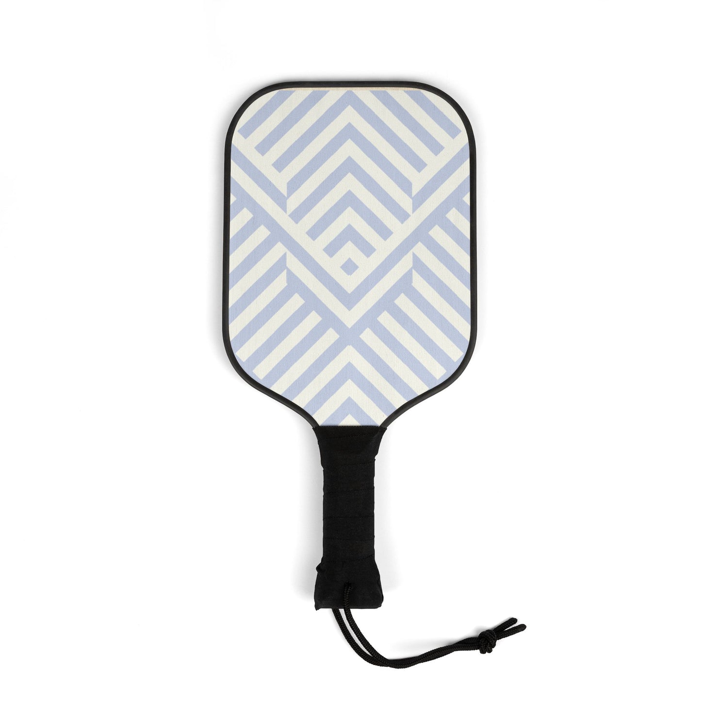 Blue & White Geo Pickleball Paddles Set — Stylish Paddle Kit with Balls
