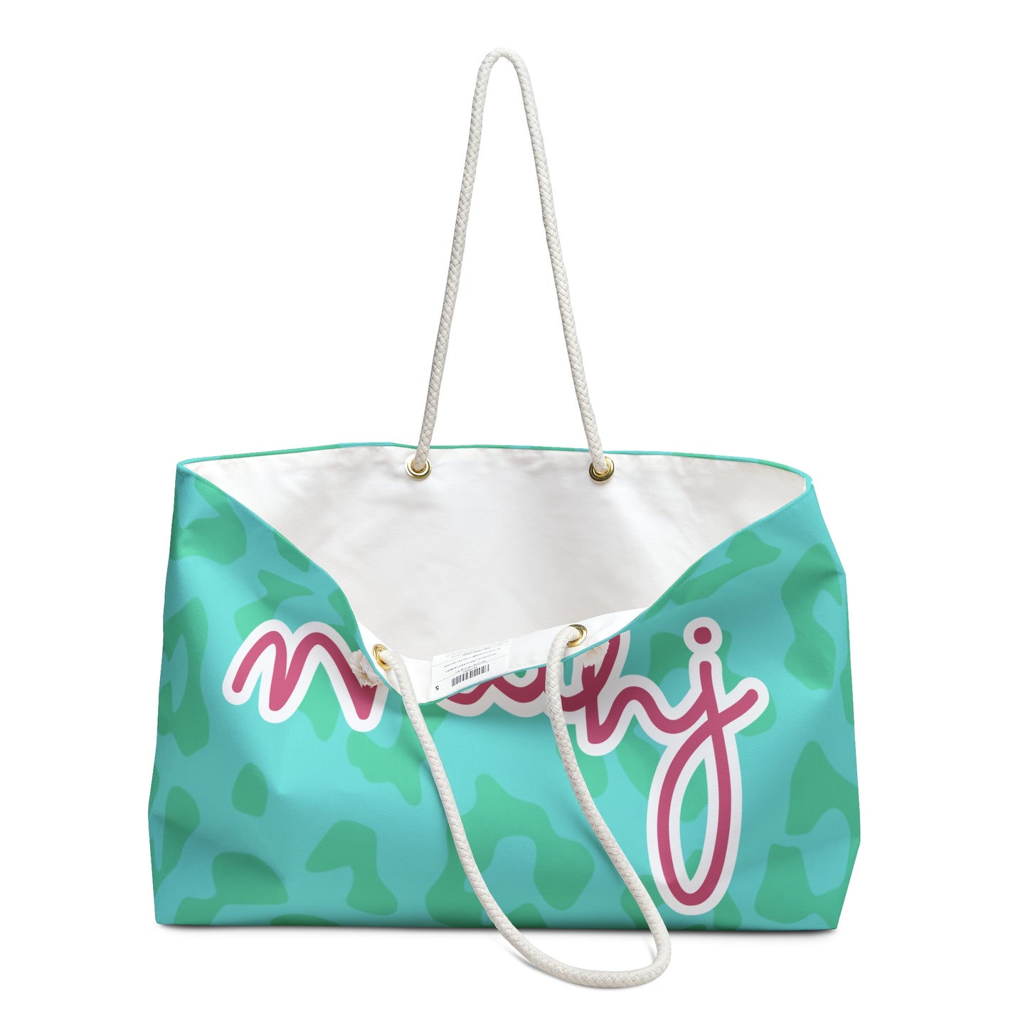 Mahjong Leopard Print Tote Bag — Pink & Orange Travel Tote
