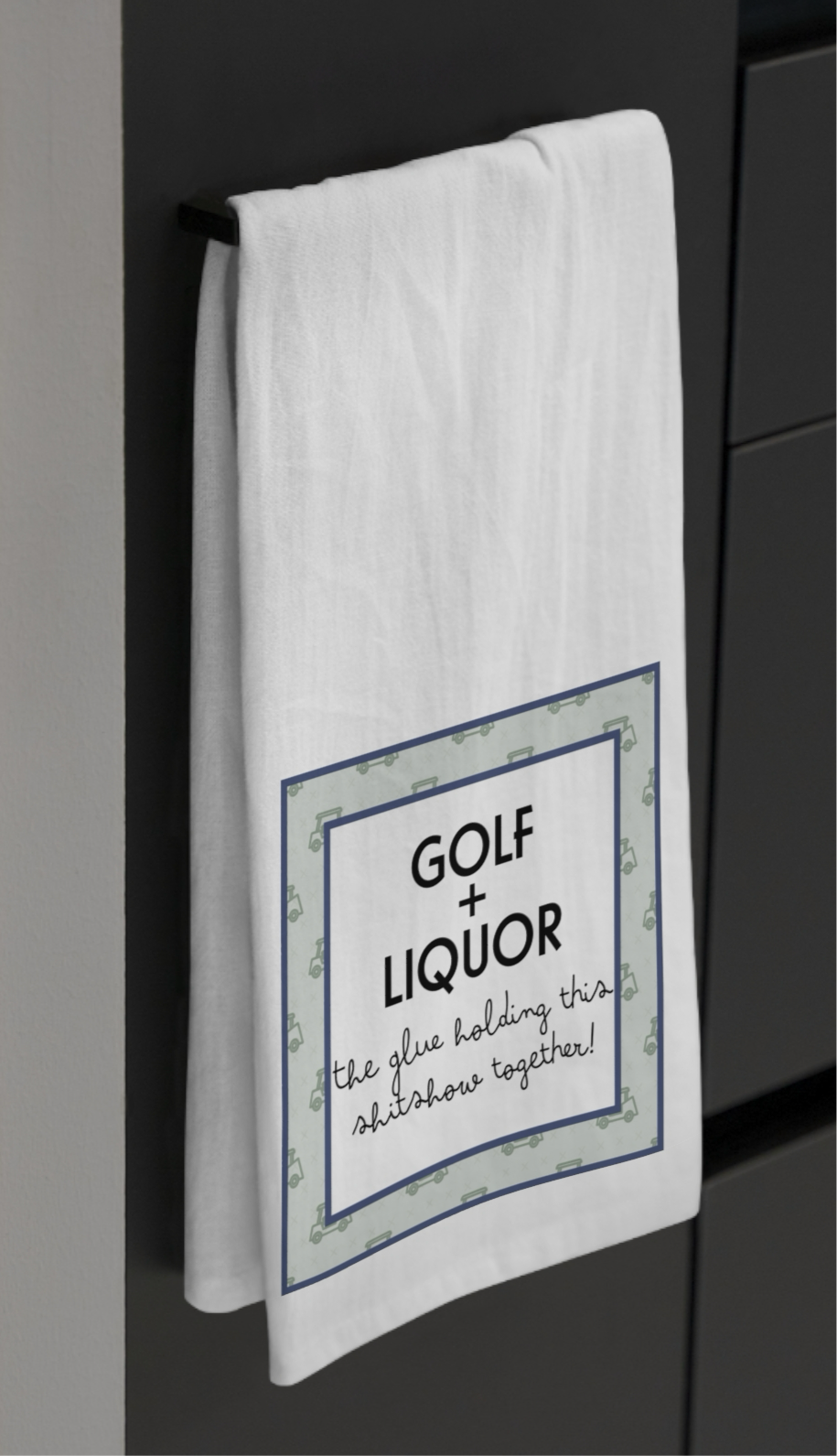 Golf + Liquor Tea Towel