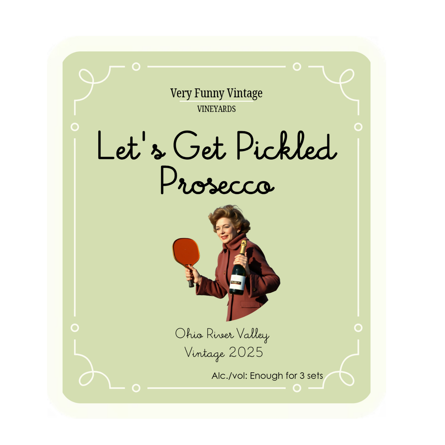 Let's Get Pickled Wine Label with Tasting Notes