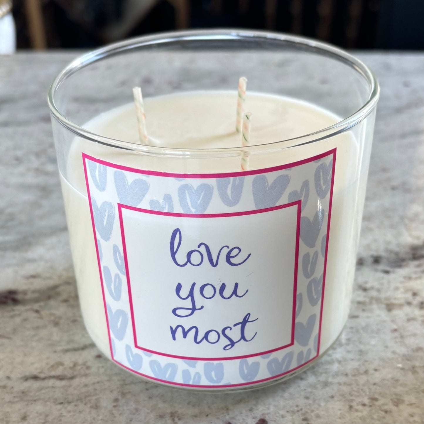"Love You Most" Candle
