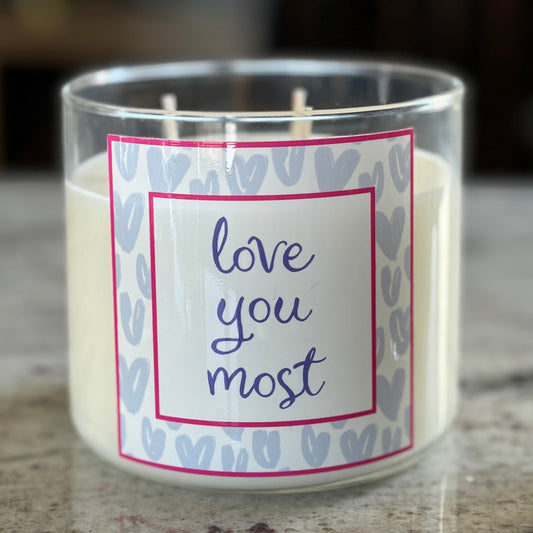 "Love You Most" Candle