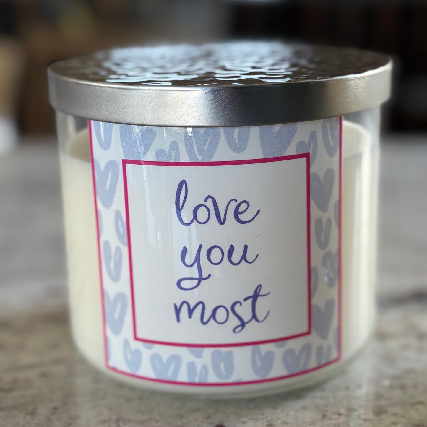 "Love You Most" Candle