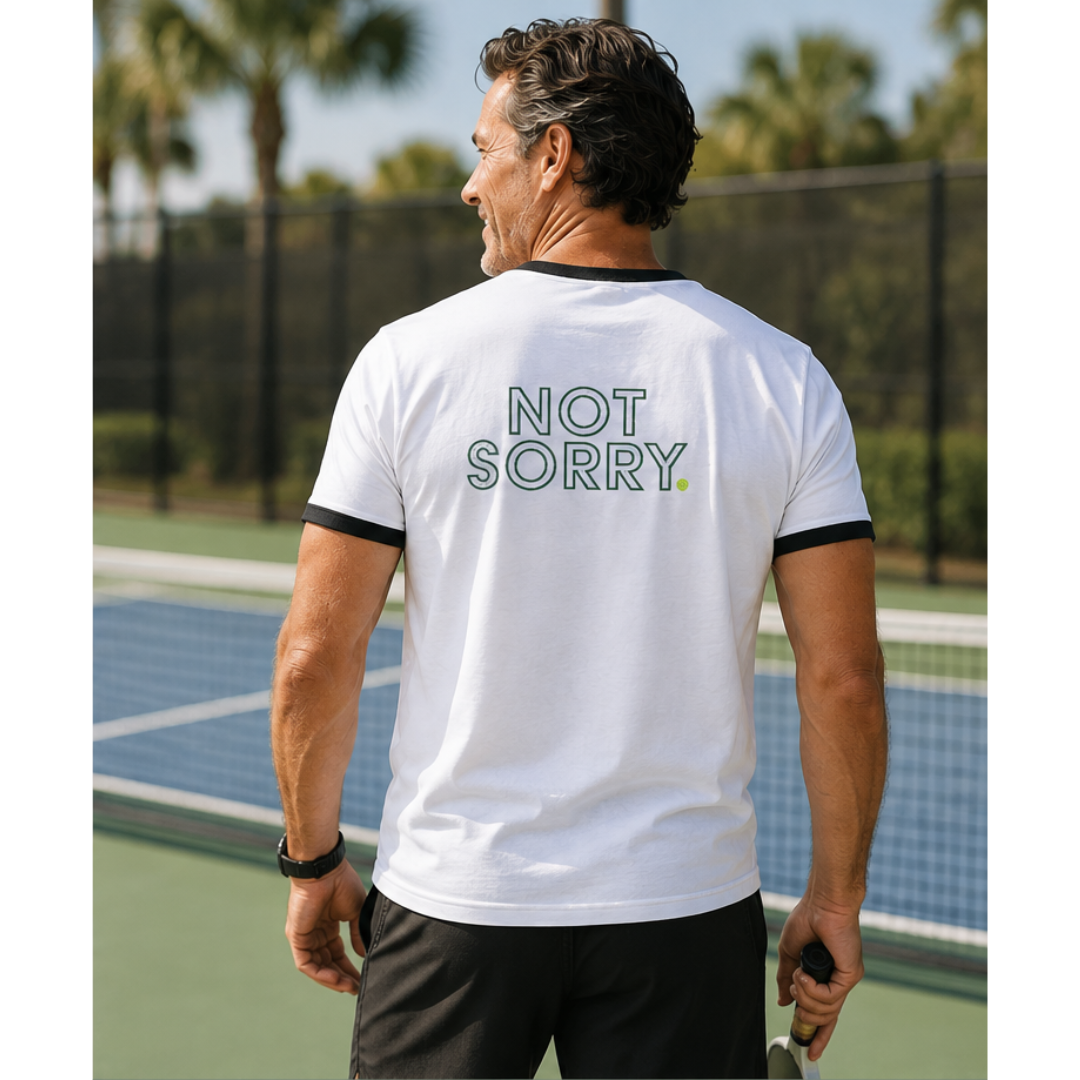 Pickleball Retro Ringer T-Shirt Sorry/Not Sorry