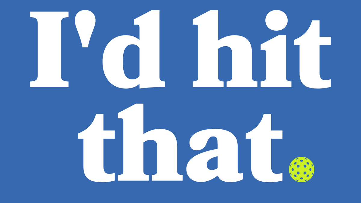 Pickleball "I'd Hit That" V-Neck Tee 4 Colors